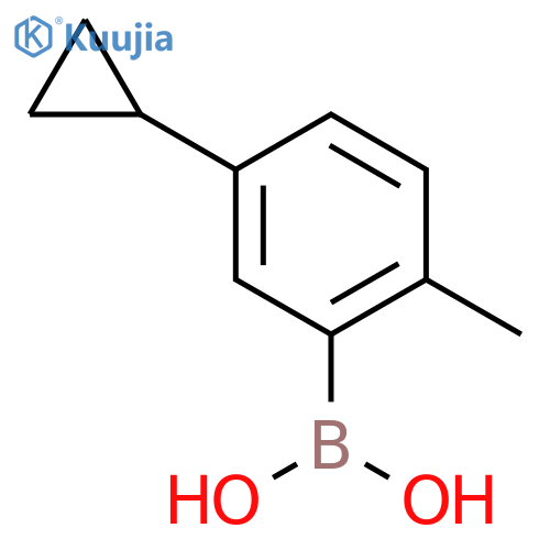 (5-cyclopropyl-2-methylphenyl)boronic acid structure