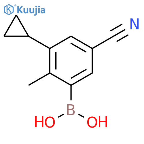 2-Methyl-5-cyano-3-cyclopropylphenylboronic acid structure