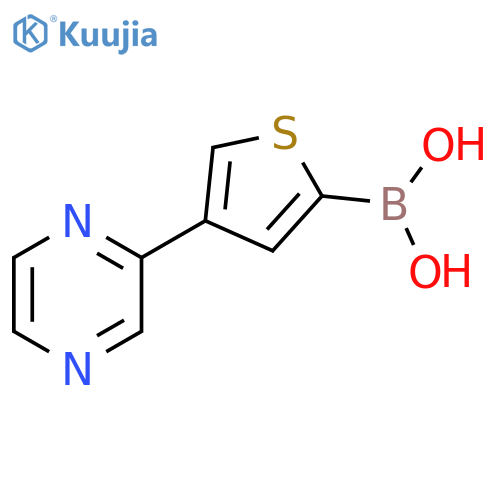4-(Pyrazin-2-yl)thiophene-2-boronic acid structure