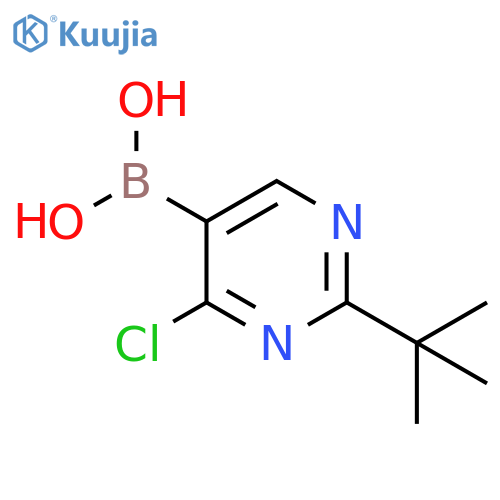 4-Chloro-2-(tert-butyl)pyrimidine-5-boronic acid structure