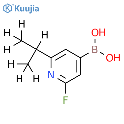 2-Fluoro-6-(iso-propyl-d7)-pyridine-4-boronic acid structure