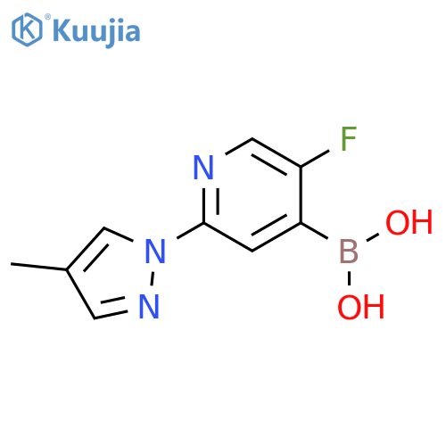 5-Fluoro-2-(4-methyl-1H-pyrazol-1-yl)pyridine-4-boronic acid structure