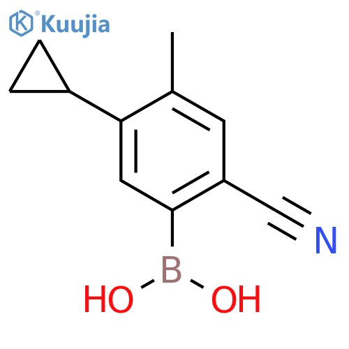 4-Methyl-6-cyano-3-cyclopropylphenylboronic acid structure