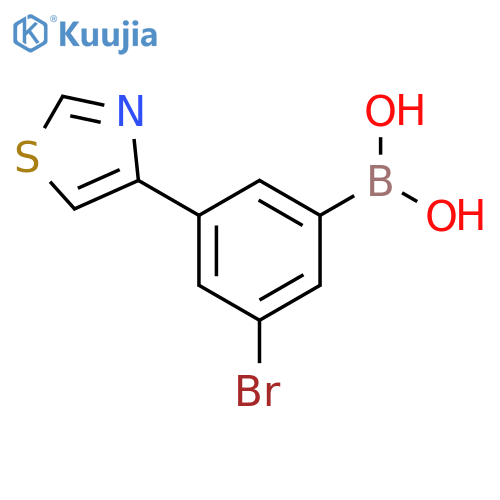 3-Bromo-5-(thiazol-4-yl)phenylboronic acid structure