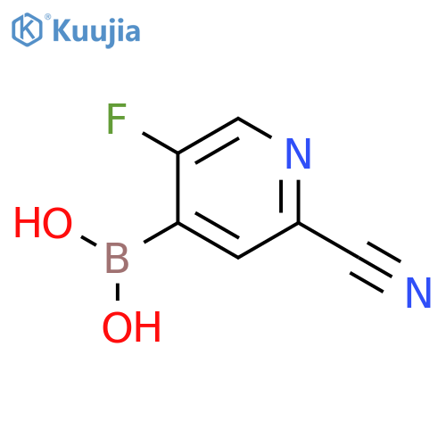 (2-cyano-5-fluoropyridin-4-yl)boronic acid structure