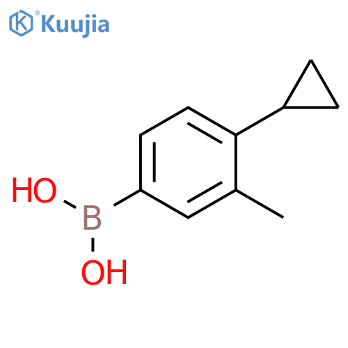 (4-cyclopropyl-3-methylphenyl)boronic acid structure