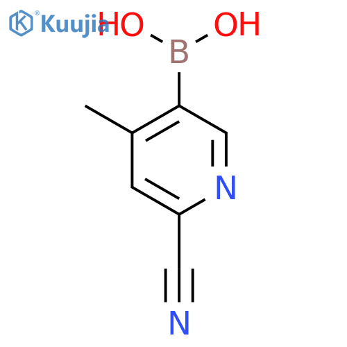 (6-Cyano-4-methylpyridin-3-yl)boronic acid structure