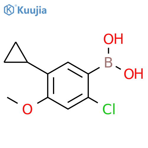 2-Chloro-4-methoxy-5-cyclopropylphenylboronic acid structure