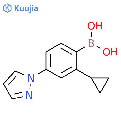 2-Cyclopropyl-4-(1H-pyrazol-1-yl)phenylboronic acid structure