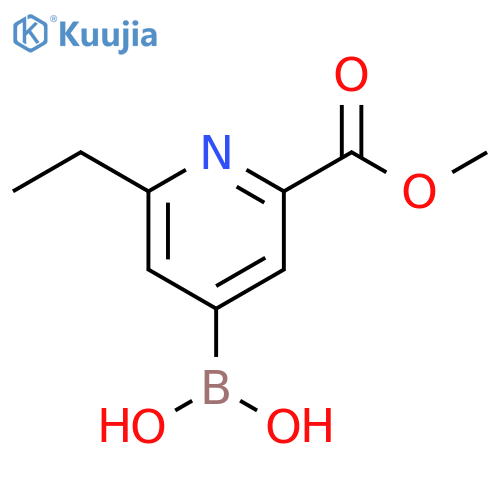 [2-(METHOXYCARBONYL)-6-ETHYLPYRIDIN-4-YL]BORONIC ACID structure