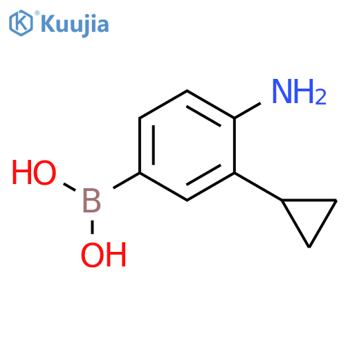 (4-amino-3-cyclopropylphenyl)boronic acid structure