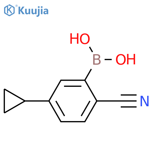 (2-cyano-5-cyclopropylphenyl)boronic acid structure