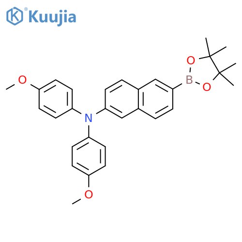 N,N-Bis(4-methoxyphenyl)-6-(4,4,5,5-tetramethyl-1,3,2-dioxaborolan-2-yl)naphthalen-2-amine structure