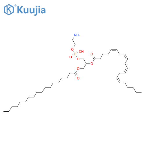 Phosphatidylethanolamine; Glycerol 2-(5Z,8Z,11Z,14Z-eicosatetraenoate) 1-octadecanoate 3-phosphoethanolamine structure