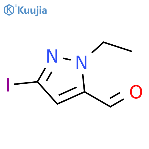 1-ethyl-3-iodo-1H-pyrazole-5-carbaldehyde structure