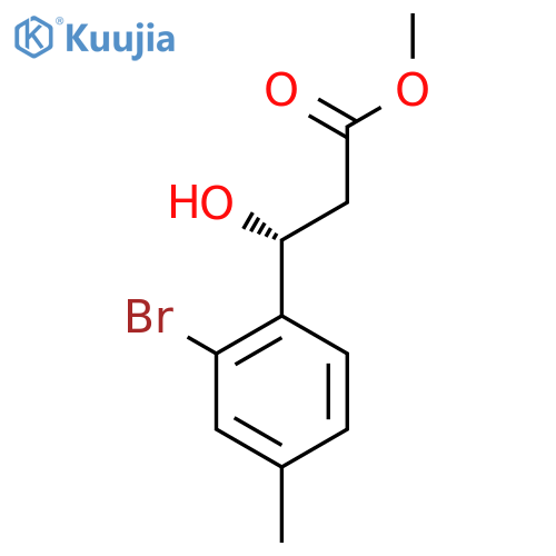 methyl (3R)-3-(2-bromo-4-methylphenyl)-3-hydroxypropanoate structure