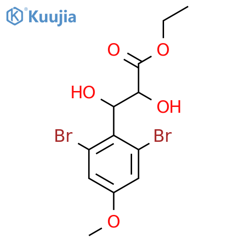 Ethyl 3-(2,6-dibromo-4-methoxyphenyl)-2,3-dihydroxypropanoate structure