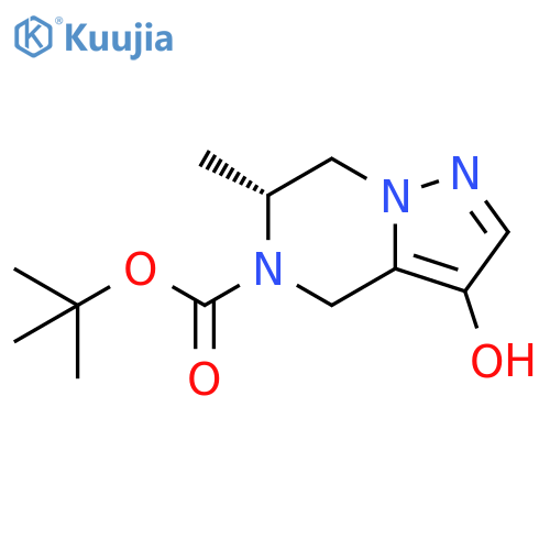 tert-butyl (6R)-3-hydroxy-6-methyl-4H,5H,6H,7H-pyrazolo[1,5-a]pyrazine-5-carboxylate structure