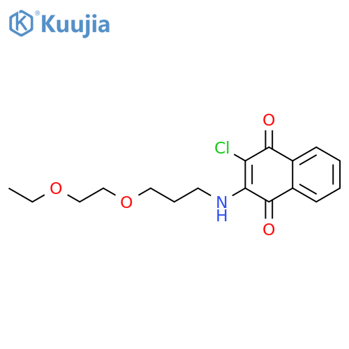 1,4-Naphthalenedione,2-chloro-3-[[3-(2-ethoxyethoxy)propyl]amino]- structure
