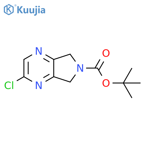 tert-butyl 2-chloro-5H,6H,7H-pyrrolo[3,4-b]pyrazine-6-carboxylate structure