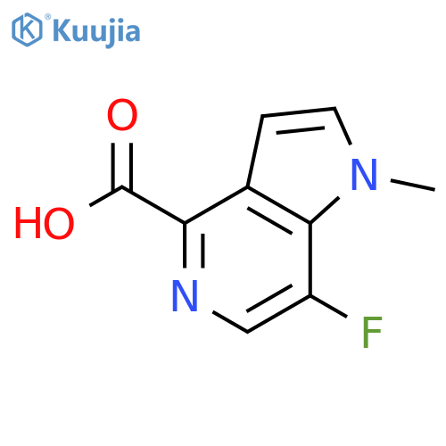 7-fluoro-1-methyl-1H-pyrrolo[3,2-c]pyridine-4-carboxylic acid structure