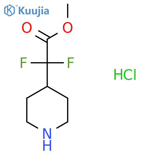 methyl 2,2-difluoro-2-(4-piperidyl)acetate;hydrochloride structure