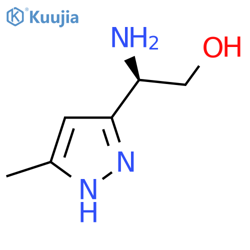 (2R)-2-amino-2-(5-methyl-1H-pyrazol-3-yl)ethan-1-ol structure