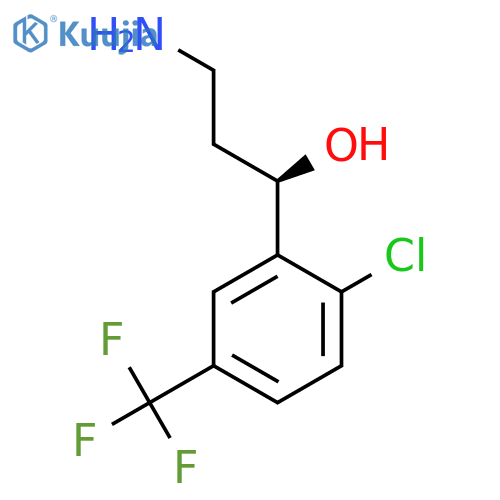(1R)-3-amino-1-2-chloro-5-(trifluoromethyl)phenylpropan-1-ol structure