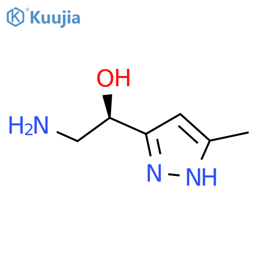 (1R)-2-amino-1-(5-methyl-1H-pyrazol-3-yl)ethan-1-ol structure