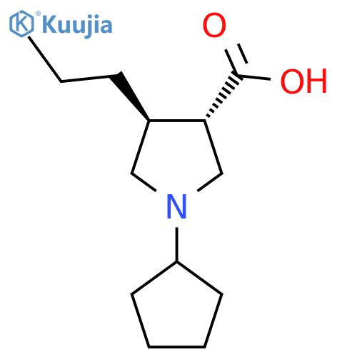 1-cyclopentyl-4-propylpyrrolidine-3-carboxylic acid structure
