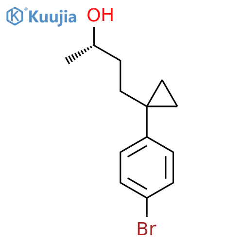 (2S)-4-1-(4-bromophenyl)cyclopropylbutan-2-ol structure