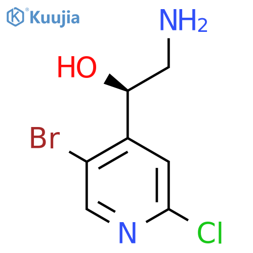 (1R)-2-amino-1-(5-bromo-2-chloropyridin-4-yl)ethan-1-ol structure