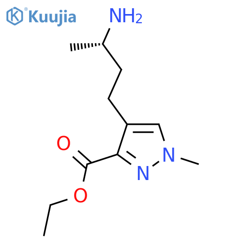 ethyl 4-(3S)-3-aminobutyl-1-methyl-1H-pyrazole-3-carboxylate structure