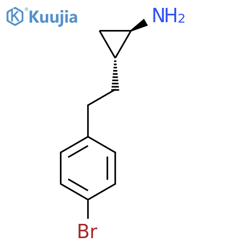 rac-(1R,2R)-2-2-(4-bromophenyl)ethylcyclopropan-1-amine structure