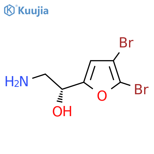 (1R)-2-amino-1-(4,5-dibromofuran-2-yl)ethan-1-ol structure