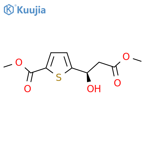 methyl 5-(1R)-1-hydroxy-3-methoxy-3-oxopropylthiophene-2-carboxylate structure