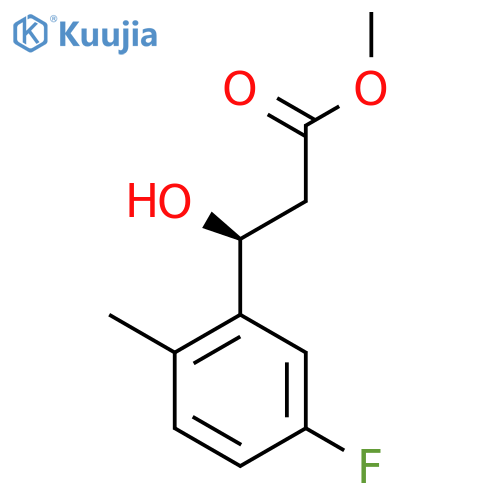 methyl (3S)-3-(5-fluoro-2-methylphenyl)-3-hydroxypropanoate structure