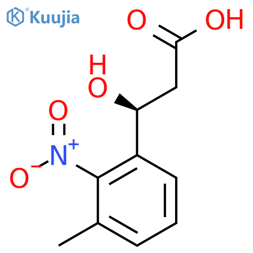 (3S)-3-hydroxy-3-(3-methyl-2-nitrophenyl)propanoic acid structure
