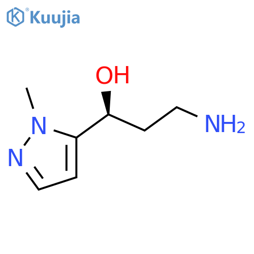 (1S)-3-amino-1-(1-methyl-1H-pyrazol-5-yl)propan-1-ol structure