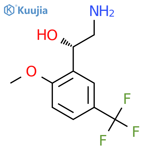 (1S)-2-amino-1-2-methoxy-5-(trifluoromethyl)phenylethan-1-ol structure