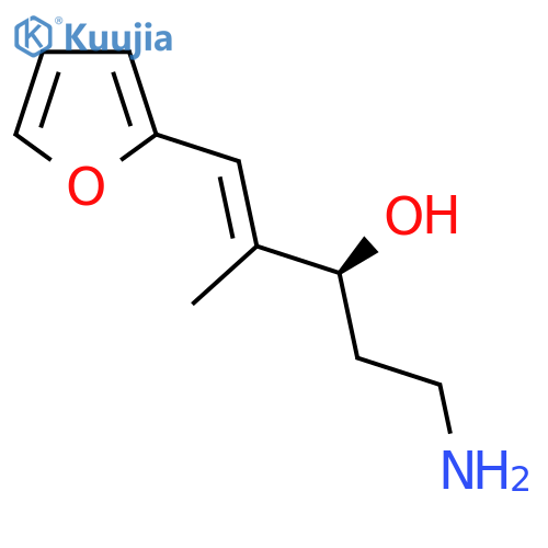 (3S)-5-amino-1-(furan-2-yl)-2-methylpent-1-en-3-ol structure