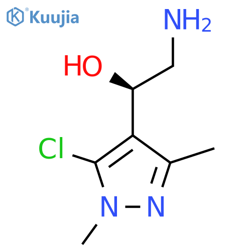 (1R)-2-amino-1-(5-chloro-1,3-dimethyl-1H-pyrazol-4-yl)ethan-1-ol structure