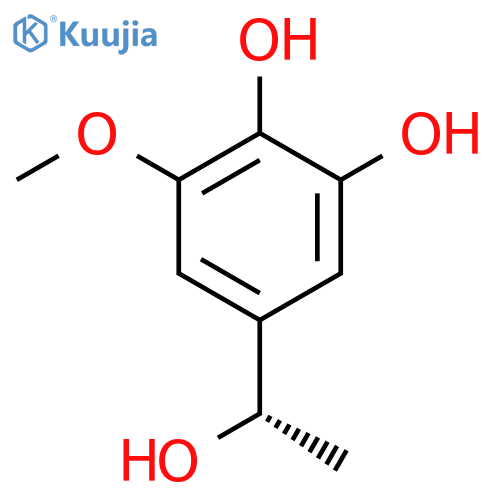 5-(1S)-1-hydroxyethyl-3-methoxybenzene-1,2-diol structure