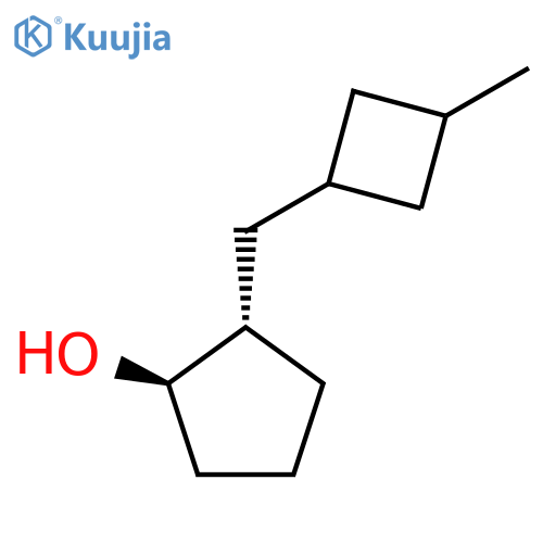 rac-(1R,2S)-2-(3-methylcyclobutyl)methylcyclopentan-1-ol structure