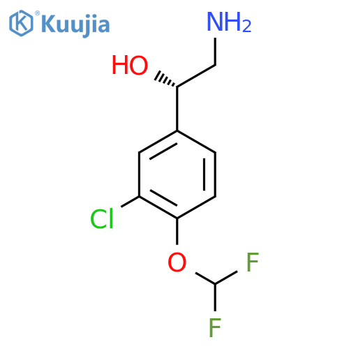 (1S)-2-amino-1-3-chloro-4-(difluoromethoxy)phenylethan-1-ol structure