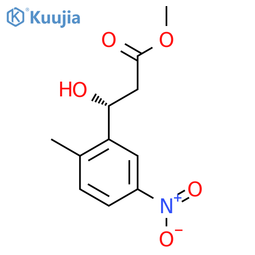 methyl (3R)-3-hydroxy-3-(2-methyl-5-nitrophenyl)propanoate structure