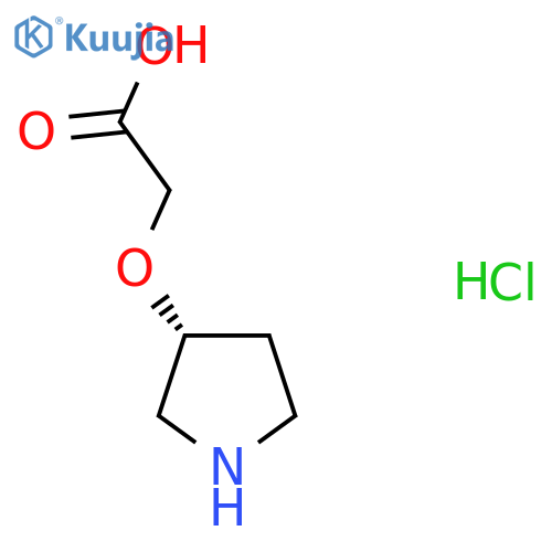 2-(3R)-pyrrolidin-3-yloxyacetic acid hydrochloride structure