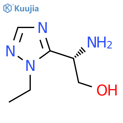 (2S)-2-amino-2-(1-ethyl-1H-1,2,4-triazol-5-yl)ethan-1-ol structure