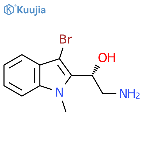 (1R)-2-amino-1-(3-bromo-1-methyl-1H-indol-2-yl)ethan-1-ol structure