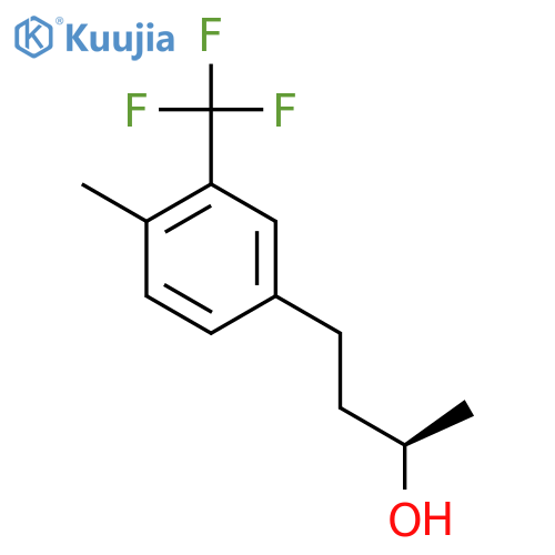 (2R)-4-4-methyl-3-(trifluoromethyl)phenylbutan-2-ol structure